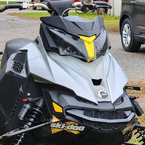 Black Stick on See Through Headlight Decals